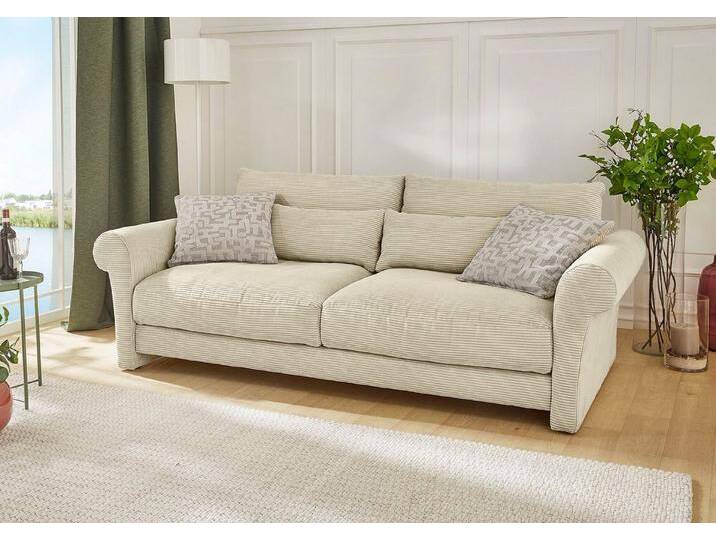Jockenhöfer Gruppe Big-Sofa Maxima, Federkern,Schaumflocken,hervorragendes Sitzgefühl,Bezug in Cord, beige von Jockenhöfer