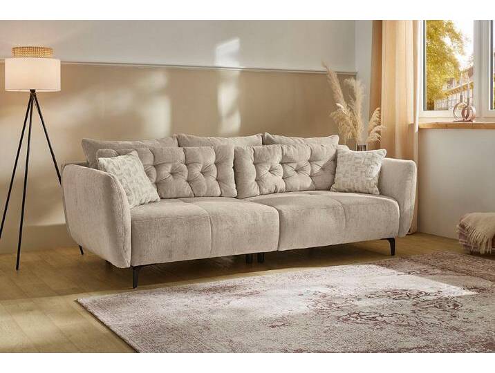 Jockenhöfer Gruppe Big-Sofa Spa, im Retrolook mit Wellenfederung, und frei im Raum stellbar, inkl. 7 Kissen, beige grau Jockenhöfer Gruppe Big-Sofa Spa, im Retrolook mit Wellenfederung, und frei im Raum stellbar, inkl. 7 Kissen, beige grau von Jockenhöfer