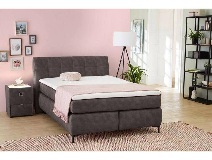 Jockenhöfer Gruppe Boxspringbett Gitta, mit Topper, grau, dunkelgrau 411/09 Jockenhöfer Gruppe Boxspringbett Gitta, mit Topper, grau, dunkelgrau 411/09 von Jockenhöfer
