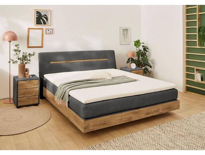 Jockenhöfer Gruppe Boxspringbett Hetty erhältlich in der Größe 180x200cm, schwebende Optik, 7-Zonen-Matratze, Topper, mehrere Härtegrade wählbar, grau von Jockenhöfer