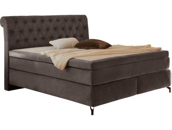 Jockenhöfer Gruppe Boxspringbett Scarlett mit einer hochwertigen 7-Zonen-Tonnentaschenfederkernmatratze (H3, H3/H4 oder H4), und einem 9cm Kaltschaum-Topper, blau von Jockenhöfer