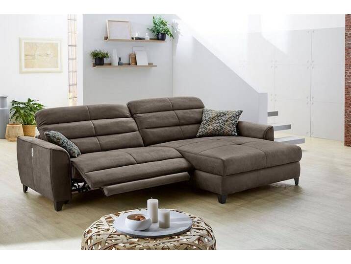 Jockenhöfer Gruppe Ecksofa Double One L-Form, mit 2x 120cm breiten, elektromotorischen Relaxfunktionen, braun, dunkelbraun von Jockenhöfer