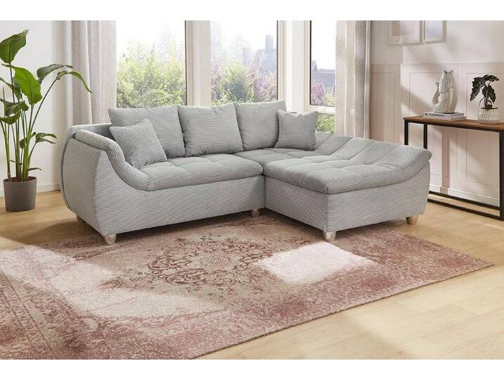 Jockenhöfer Gruppe Ecksofa Genua L-Form, B: 250 cm, mit 2 Zierkissen, grau, hellgrau von Jockenhöfer