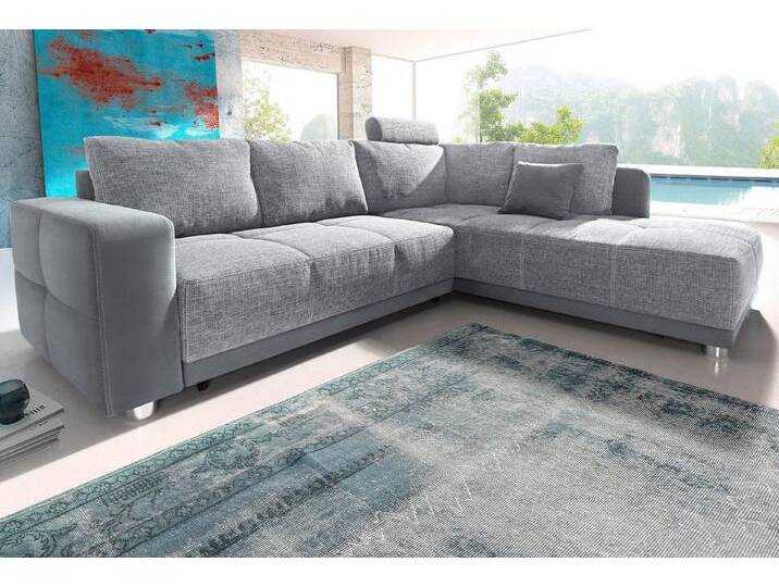 Jockenhöfer Gruppe Ecksofa Orlando L-Form, mit Bettfunktion, Bettkasten und Federkern, mit 1 oder 3 Kopfstützen von Jockenhöfer