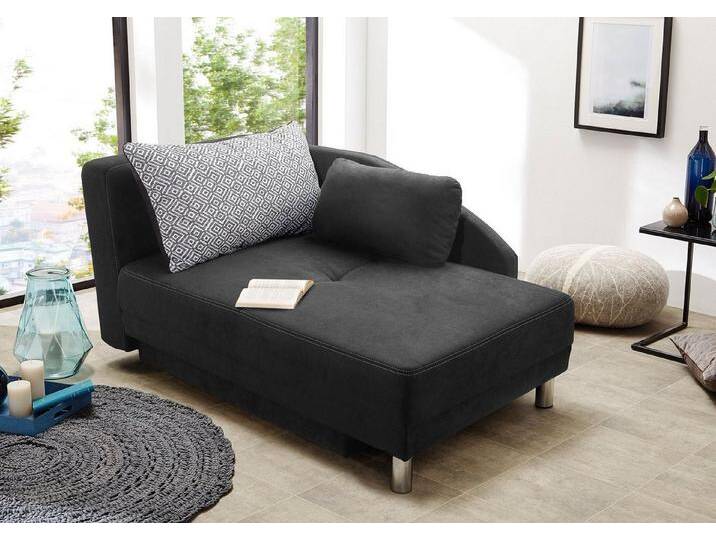 Jockenhöfer Gruppe Recamiere Roy, Chaiselongue mit Bettfunktion und Bettkasten, inklusive Federkern, grau von Jockenhöfer