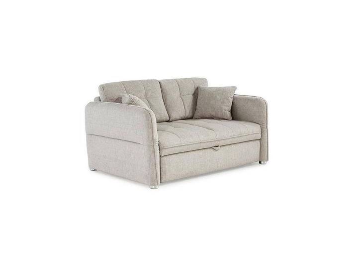 Jockenhöfer Gruppe Schlafsofa LEON, Hellgrau, Chenille, Gästebettfunktion, mit Kissen, B 211 x H 84 x T 105 cm, grau von Jockenhöfer