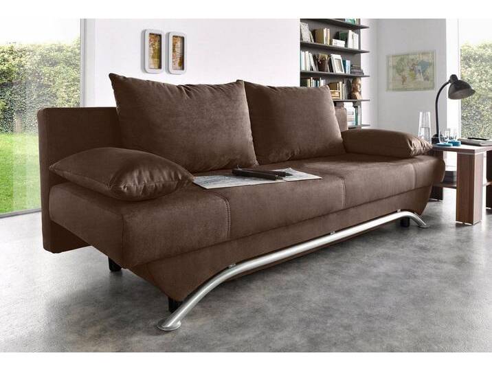 Jockenhöfer Gruppe Schlafsofa Nancy, inklusive Bettfunktion und Bettkasten, inklusive lose Rückenkissen, braun von Jockenhöfer