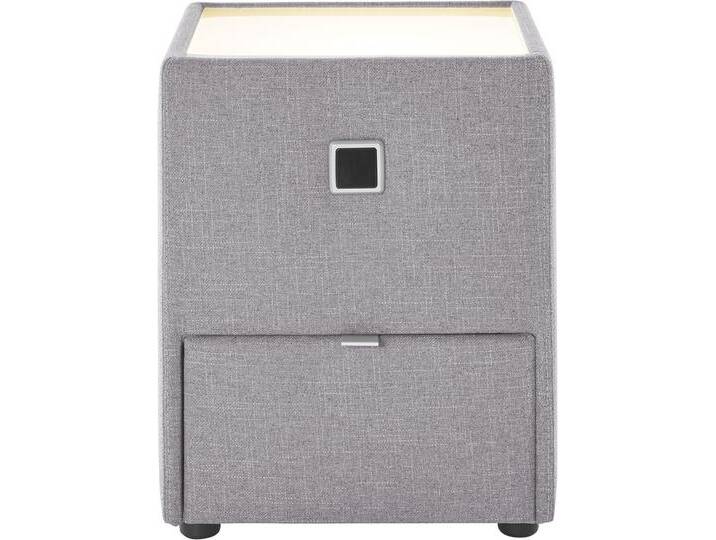 Nachtkonsole JOCKENHÖFER GRUPPE Lancy , grau (grau 313, 09), B:42,5cm H:53cm T:45cm, Holzwerkstoff, Glas, Sideboards, mit LED-Beleuchtung von Jockenhöfer