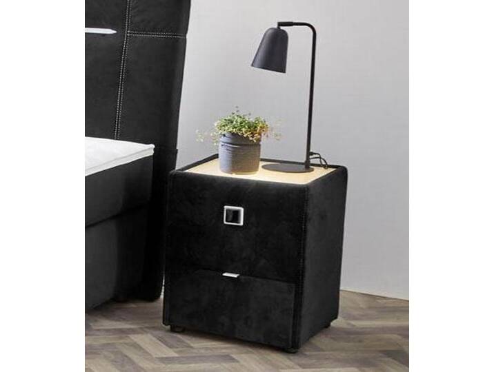 Nachtkonsole JOCKENHÖFER GRUPPE Lancy , schwarz (schwarz 372, 06), B:42,5cm H:53cm T:45cm, Holzwerkstoff, Glas, Sideboards, mit LED-Beleuchtung von Jockenhöfer