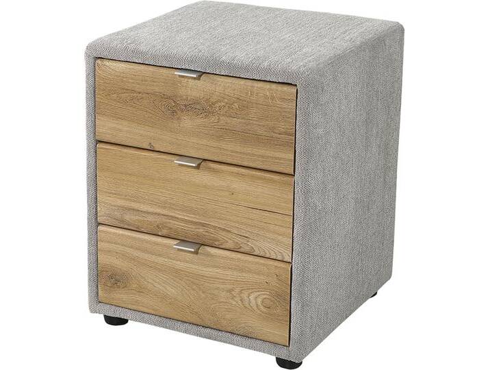 Nachtkonsole JOCKENHÖFER GRUPPE Lia , grau (grau 444, 19), B:42,5cm H:53cm T:45cm, Sideboards, Nachttisch mit 3 Schubladen von Jockenhöfer