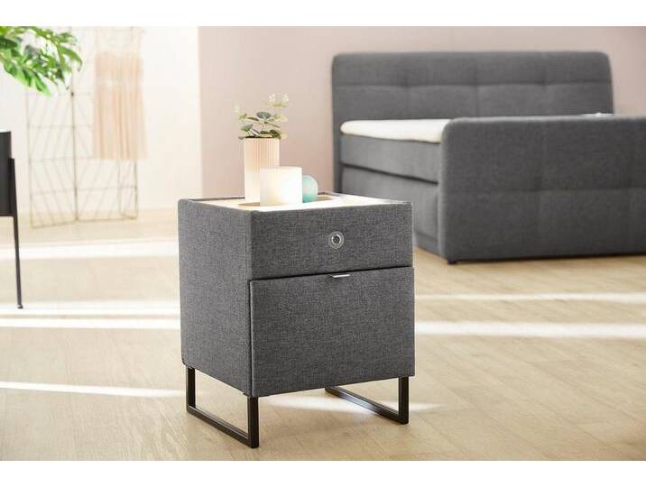 Nachtkonsole JOCKENHÖFER GRUPPE Linea , grau (dunkelgrau 309, 09), B:42,5cm H:53cm T:45cm, Sideboards, mit LED-Beleuchtung von Jockenhöfer