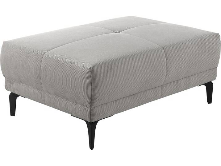 Polsterhocker JOCKENHÖFER GRUPPE Tropea , grau (mittelgrau), B:108cm H:44cm T:76cm, 100% Polyester, Hocker, mit Wellenfederung, trendiger Bezugsstoff aus Feincord von Jockenhöfer