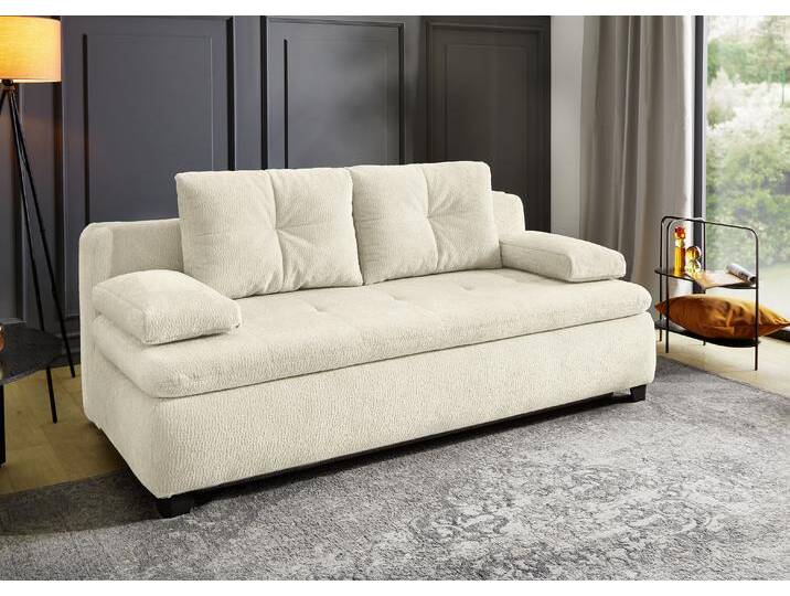 Schlafsofa JOCKENHÖFER GRUPPE Balu, Dauerschlafsofa, 140kg Belastbarkeit je Sitz , beige, B:201cm T:101cm, Korpus: 100% Polyester;Kissen: 100% Polyester, Sofas, Bettkasten, Gästebett, Hub-Schwenkbeschlag von Jockenhöfer