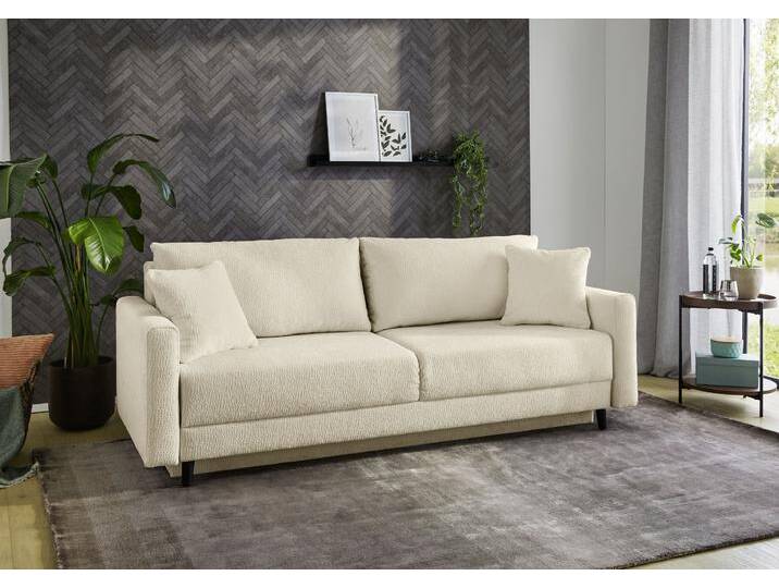 Schlafsofa JOCKENHÖFER GRUPPE Björn , beige, B:217cm T:84cm, Korpus: 100% Polyester;Kissen: 100% Polyester, Sofas, mit Bettfunktion und Bettkasten/Stauraum von Jockenhöfer