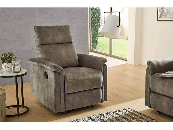 Sessel JOCKENHÖFER GRUPPE Amrum , grau (hellgrau), B:78cm H:100cm T:90cm, Sessel, Liegefunktion durch halbautomatische Reclinerfunktion, TFK-Polsterung von Jockenhöfer