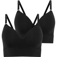 Jockey Bralette "Seamfree Comfort" 2er Pack, tiefer V-Ausschnitt, schmale Träger, ohne Seitennähte von Jockey