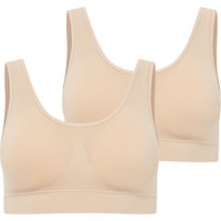 Jockey Bralette "Seamfree Stretch" 2er Pack, Rundhals, breite Träger, ohne Seitennähte von Jockey