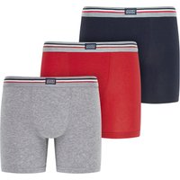 Jockey Trunk "Cotton Stretch" 3er Pack, Mittlere Bundhöhe, längeres Bein, Logobund von Jockey