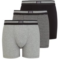Jockey Trunk "Cotton Stretch" 3er Pack, Mittlere Bundhöhe, längeres Bein, Logobund von Jockey