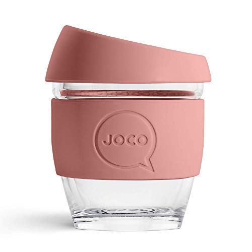 JOCO Tasse 118 ml – Umweltfreundliches Borosilikatglas, wiederverwendbar, klassischer Becher – (TerraCotta) von Joco