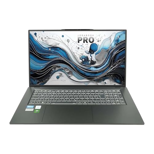 JodaBook Pro S17 | 17,3" FHD | Core i7 1355U | RAM: 32GB (DDR5) | SSD: 16TB (2X 8TB) | Aluminium Gehäuse | beleuchtete Tastatur | Windows 11 Pro | Office 2024 Pro #mit Rucksack von JodaBook