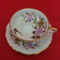 Teetasse Mit Untertasse L &m Autumn Dawn Fine China Japan von JodamelTreasures
