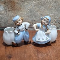 Vintage Blumentopf-Set Mit 2 Blumentöpfen von JodamelTreasures