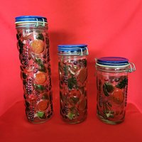 Vintage Ital Glass Einmachglas Obst Design Küchen Vorratsdose von JodamelTreasures
