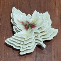 Vintage Keramik Nesting Maple Leaf Geschirr 5Er Set von JodamelTreasures