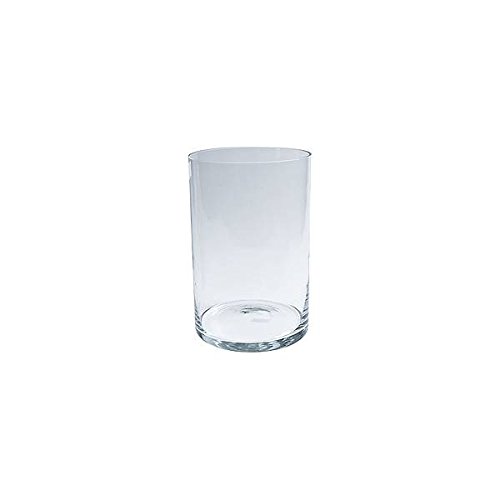 Jodeco Deko Glas Vase Zylinder Tour H. 30cm D. 20cm rund transparent von Jodeco