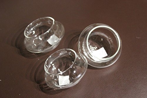 Jodeco Schwimmschale aus Glas im 3er-Set, f.1 Teelicht, Durchm. ca. 6,5 cm, H ca. 4,5 cm von Jodeco