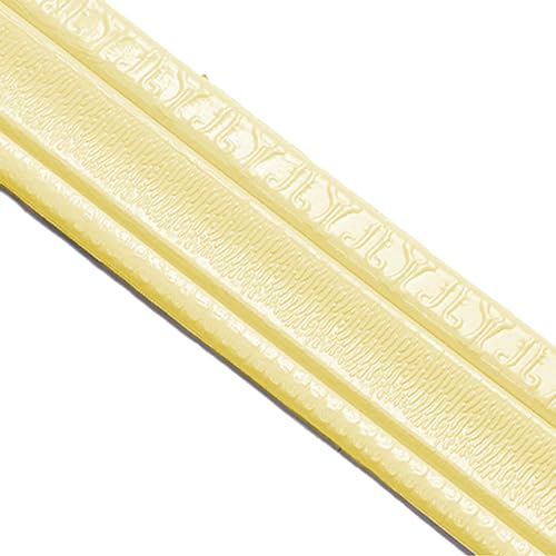 Jodimitty Bordüre Selbstklebend Gelb 2,3m x 8cm x 4,5mm Wasserdicht Wandbordüre TapetenBordüre Schöne Anti-Kollisions Fliesen Bordüre Border Trims für Ecken Linien Decken Dekoration von Jodimitty