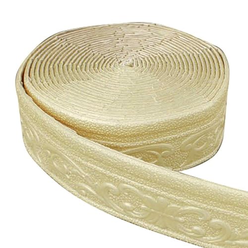 Jodimitty Bordüre Selbstklebend Gold 10m x 8cm x 4mm Wasserdicht Wandbordüre Tapetenbordüre Anti-Kollisions Fliesen Bordüre Roll Border Trims für Ecken Linien Decken Dekoration von Jodimitty