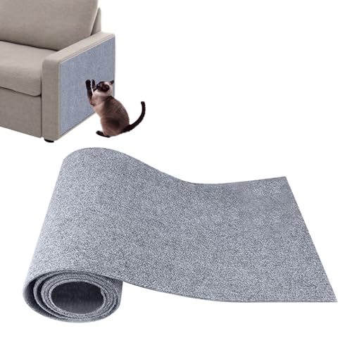 Jodimitty Kratzschutz Sofa Katze (Hellgrau, L - 40cmx200cm) Katzen Kratzschutz Selbstklebend Anti Kratz Kratzmatte, DIY Zuschneidbare Kratzteppich Kratzschutz für Möbel von Jodimitty