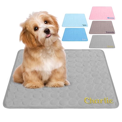 Jodimitty Kühlmatte Hund，Kühlmatte Katze Kühlmatte Bett für Hunde Katzen Sommer Zuhause Auto 6 Große (Grau) von Jodimitty