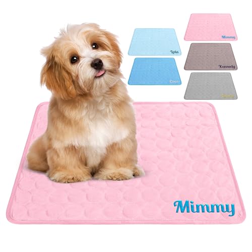 Jodimitty Kühlmatte Hund，Kühlmatte Katze Kühlmatte Bett für Hunde Katzen Sommer Zuhause Auto 6 Große (Rosa) von Jodimitty