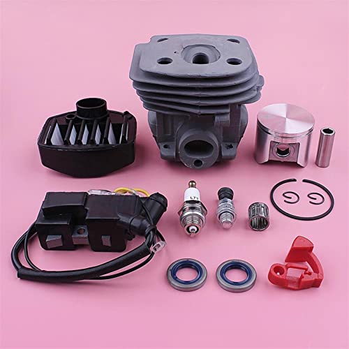 Jodriva 47-mm-Zylinderkolben-Zündspulensatz, for Husqvarna 359 357 357XP Kettensäge 537157302 537162204, Öldichtungsschalterwelle Kurbelwellenlagersatz für Kettensägen Jodriva 47-mm-Zylinderkolben-Zündspulensatz, for Husqvarna 359 357 357XP Kettensäge 537157302 537162204, Öldichtungsschalterwelle Kurbelwellenlagersatz für Kettensägen von Jodriva