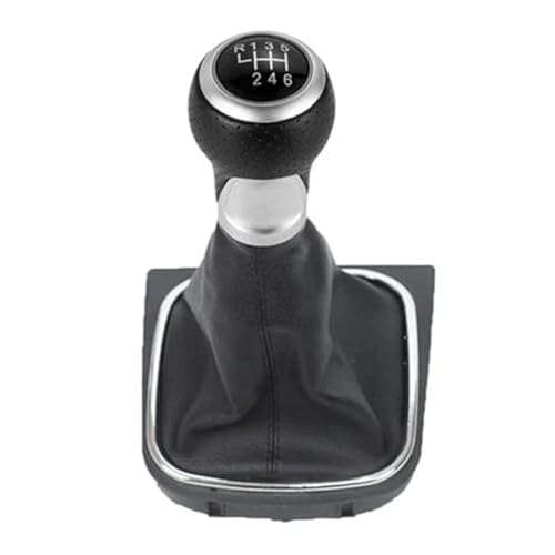 Jodriva 5/6-Gang-Auto-Schaltknauf-Abdeckung, for VW, for Golf, 5, for, 6 MK5 MK6 R32 GTI 2004–2009, manueller Handball Schaltsack(BLACK Black Line 6 Speed) von Jodriva