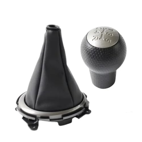 Jodriva 5-Gang-Auto-Schaltknauf-Gamaschenabdeckung, for JAZZ, 2009–2015, manueller Schalthebel-Kofferraumhüllenkragen Schaltsack(BLACK 2pcs) von Jodriva
