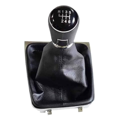Jodriva Auto 5/6-Gang-Schalthebelknauf-Abdeckung, for VW, for Golf, 7 MK7 GTI GTD 2013–2017, Handball-Gamasche, Kofferraum, Auto-Styling Schaltsack(BLACK 6 Speed) von Jodriva