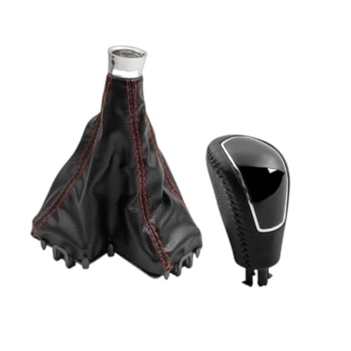Jodriva Auto-Geschwindigkeits-Schaltknauf-Abdeckung, for Ford, for Mondeo, MK4 S-MAX, for Kuga, Galaxy MK1 BLK L, automatische Handballmanschette Schaltsack(BLACK 2PCS) von Jodriva
