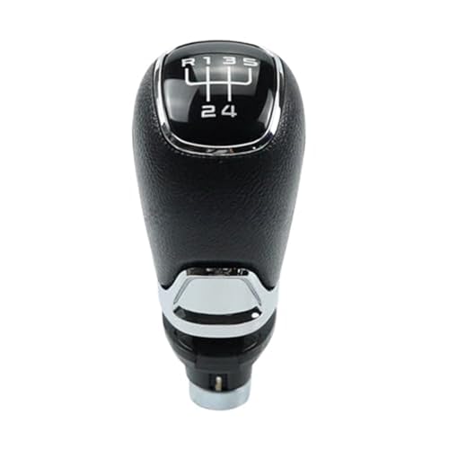 Jodriva Auto-Schaltknauf-Abdeckung, for Skoda, for Octavia, A5 A6 2004–2012, manueller 5-6-Gang-Hebelgriff, Gamasche, Leder-Kofferraumhülle Schaltsack(BLACK 5 Speed) von Jodriva