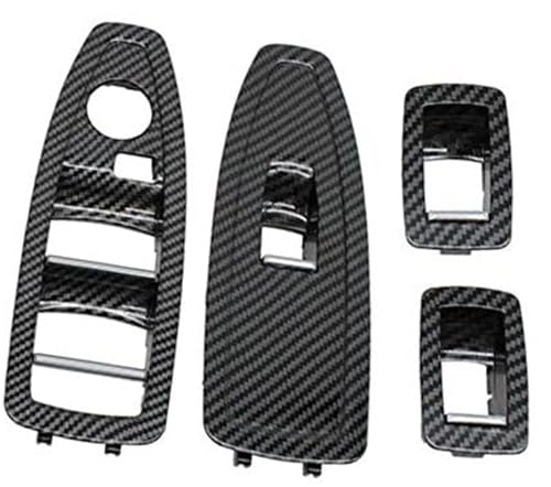 Jodriva Innentürgriff, for, 1 3 4 Serie F20 F30 F31 F34 F35 F36 318i 320i 330i 335i LHD RHD Auto-Innentür-Fensterheberknopf-Abdeckungsverkleidung Autotürgriff-Aufkleber(BLACK Model B 4pcs) von Jodriva