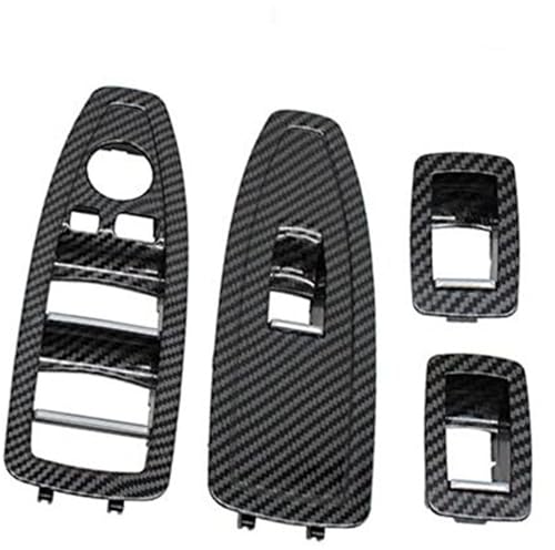 Jodriva Innentürgriff, for, 1 3 4 Serie F20 F30 F31 F34 F35 F36 318i 320i 330i 335i LHD RHD Auto-Innentür-Fensterheberknopf-Abdeckungsverkleidung Autotürgriff-Aufkleber(BLACK Model a 4pcs) von Jodriva