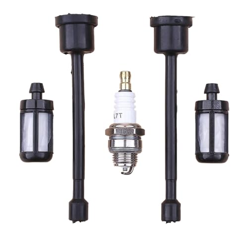 Jodriva Kraftstofffilterleitungsschlauch Zündkerzensatz, for STIHL, 08 S10 TS350 TS360 050 051 070 075 076 090 Kettensäge Kraftstoffleitung für Kettensägen von Jodriva
