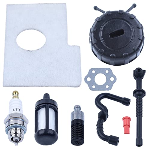Jodriva Luft-Gas-Heizöl-Filterleitungskappe Zündkerze Tune Up Kit, for STIHL, MS170 MS180 017 018 MS 170 180 Kettensägenteile Vergaserdichtung Kraftstoffleitung für Kettensägen Jodriva Luft-Gas-Heizöl-Filterleitungskappe Zündkerze Tune Up Kit, for STIHL, MS170 MS180 017 018 MS 170 180 Kettensägenteile Vergaserdichtung Kraftstoffleitung für Kettensägen von Jodriva