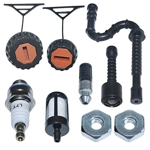 Jodriva Öltankdeckelleitung mit Kraftstofffilter, Zündkerzenmutternsatz, for STIHL, 021 034 038 025 020 020T 023 024 Kettensäge, ersetzt 0000-350-0510 Kraftstoffleitung für Kettensägen Jodriva Öltankdeckelleitung mit Kraftstofffilter, Zündkerzenmutternsatz, for STIHL, 021 034 038 025 020 020T 023 024 Kettensäge, ersetzt 0000-350-0510 Kraftstoffleitung für Kettensägen von Jodriva