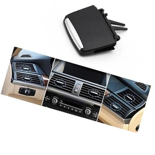 Jodriva Reparatursatz for Armaturenbrett-Entlüftungsöffnungen vorne und hinten am Lüftungsgitter, Schieber, Clip, for, X5, X6, E70, E71 64229220101(BLACK Front 1PC) von Jodriva