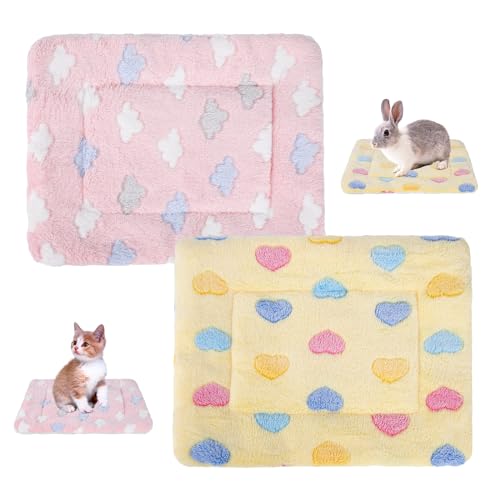 2 Plüschbett für Kleine Tiere, Warme Meerschweinchen Decke Winter Kaninchen Kopfkissen Bett Kleintierbett Schlafmatte kleine Haustiere Bettauflage für Hamster, Hase, Eichhörnchen, Chinchilla(30x40cm) 2 Plüschbett für Kleine Tiere, Warme Meerschweinchen Decke Winter Kaninchen Kopfkissen Bett Kleintierbett Schlafmatte kleine Haustiere Bettauflage für Hamster, Hase, Eichhörnchen, Chinchilla(30x40cm) von Jodsen