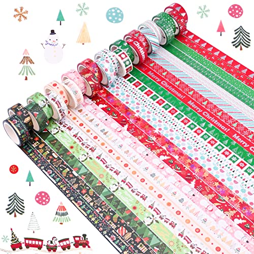 22 Rollen Weihnachten Washi Tape Set 15mm DIY Masking Tape Dekorative Washi Tape mit Mehreren Mustern Urlaub Weihnachten Ästhetisches Washi Tape Aufkleber Japanisches Papier Klebeband für Scrapbooking 22 Rollen Weihnachten Washi Tape Set 15mm DIY Masking Tape Dekorative Washi Tape mit Mehreren Mustern Urlaub Weihnachten Ästhetisches Washi Tape Aufkleber Japanisches Papier Klebeband für Scrapbooking von Jodsen